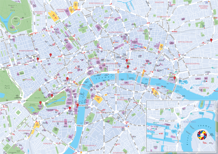 London Mini Fold Map