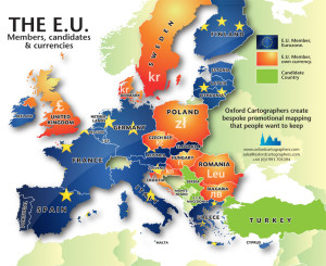 Europe Currencies Desk Mat