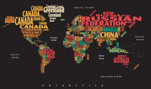Typography World Map