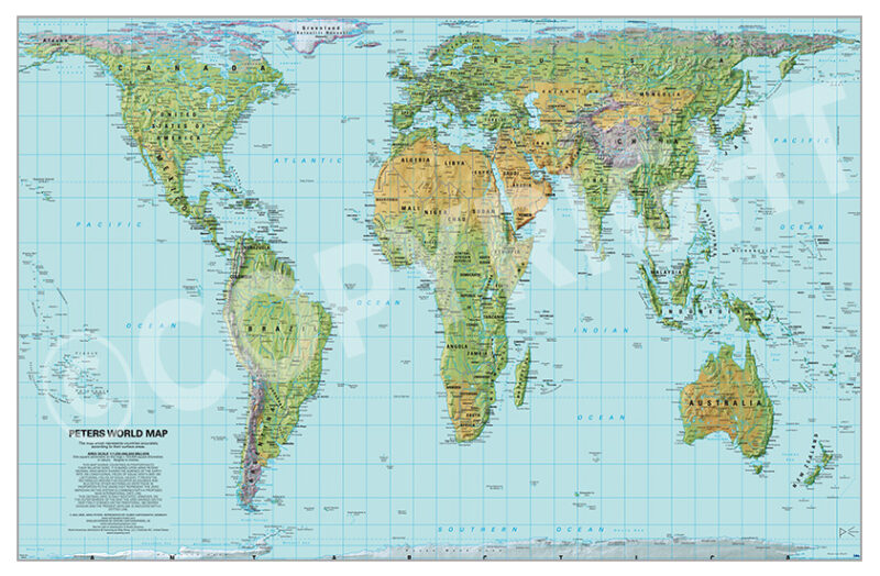Peters Projection Map | Oxford Cartographers